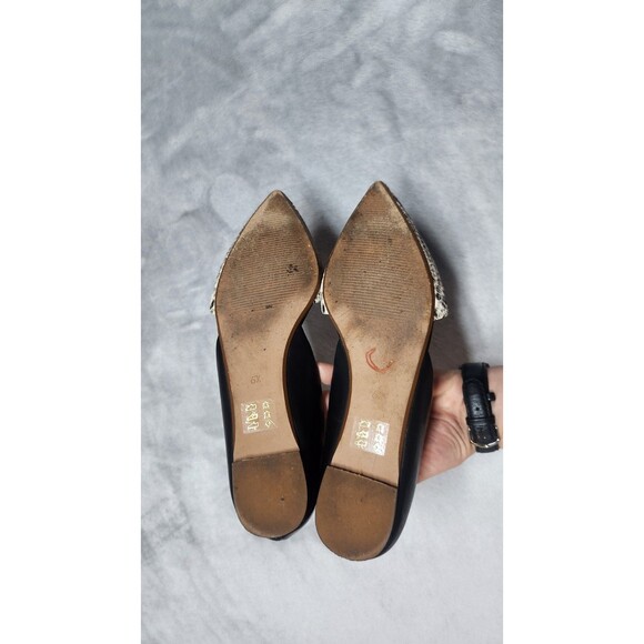 Madewell Lydia Flats Women 6.5 Embossed Leather Pointy Flats - Picture 6 of 8